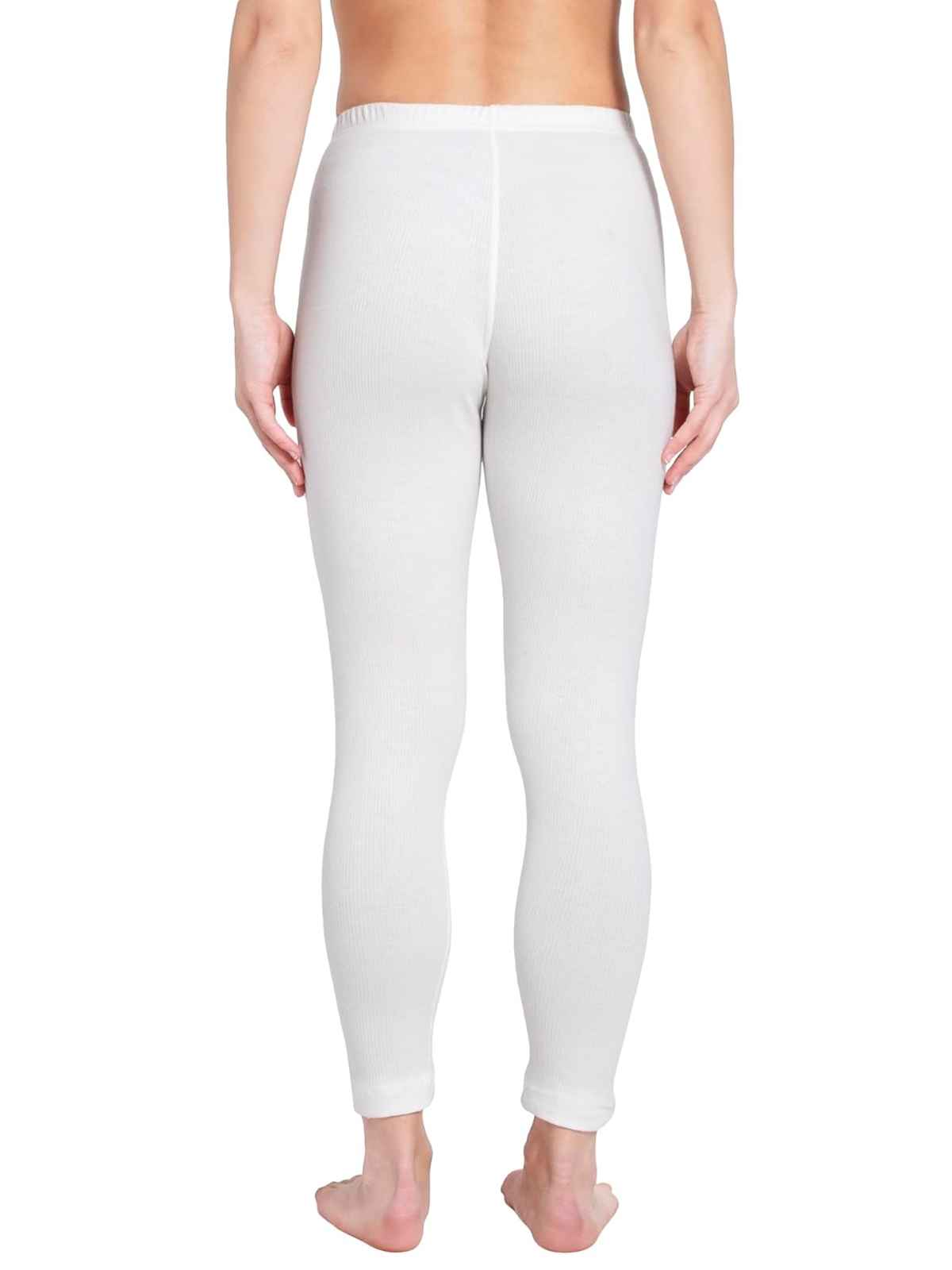 Jockey 2520 Women's Super Combed Cotton Rich Thermal Leggings | Off White-L